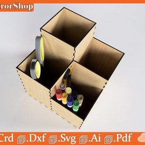 Pencase support for CNC / Object Warehouse for Desktop / Office Decoration / Student Desktop Articles / organizer for laser cut / box