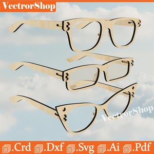 Shaw -cut glasses / file for laser cuts CNC / wooden toys / party decoration / Toys for laser cut / Art cnc / Digital files for laser cut