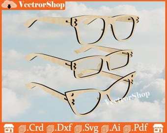 Shaw -cut glasses / file for laser cuts CNC / wooden toys / party decoration / Toys for laser cut / Art cnc / Digital files for laser cut