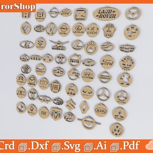 Auto Sleutelhangers / Auto Sleutel Decoratie / Home Key Decoratie / Laser snijden Cart Merk Vectoren