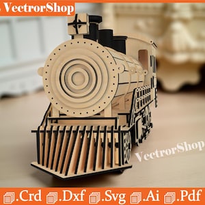 レーザーカット鉄道模型｜木製玩具CNCカットファイル（デジタルダウンロード）