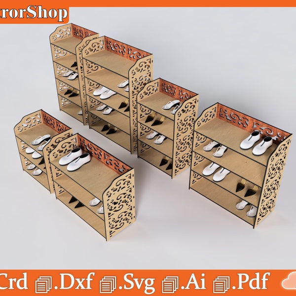 Shoes shelf for laser cut / Shoe shelf / bedroom warehouse / decorative furniture for home / Home Decorative Furniture / Laser Cut Patterns