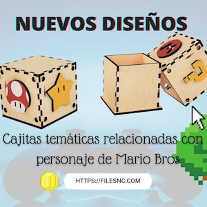 Bezaubernde Mario Bros Box für Laser Cut: Entdecke die Magie mit unserer Überraschungsbox, Vektor-Cnc, Laser-Kunst und dekorativen Designs