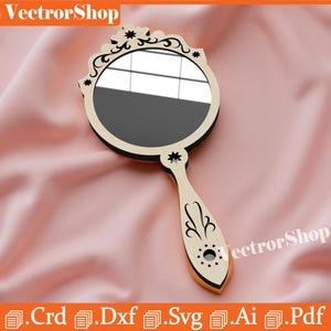 Mall för dockspegel för CNC, laserskurna filer