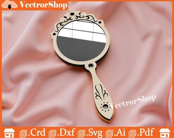 Doll Mirror Template for CNC, Laser Cut Files