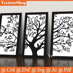 Tree Wall Art CNC Laser Cut Files (Digital Download)