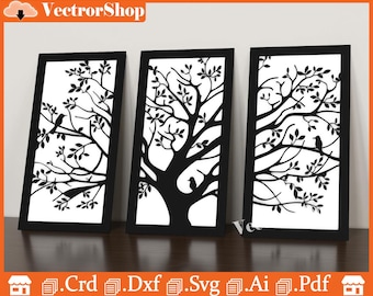 Tree Wall Art CNC Laser Cut Files (Digital Download)