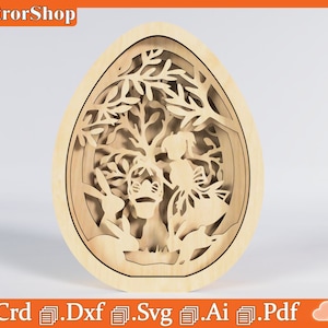 Multi box Easter egg / Easter egg / Easter file for laser / vector file for Easter / Decoration for Easter parties / laser templates