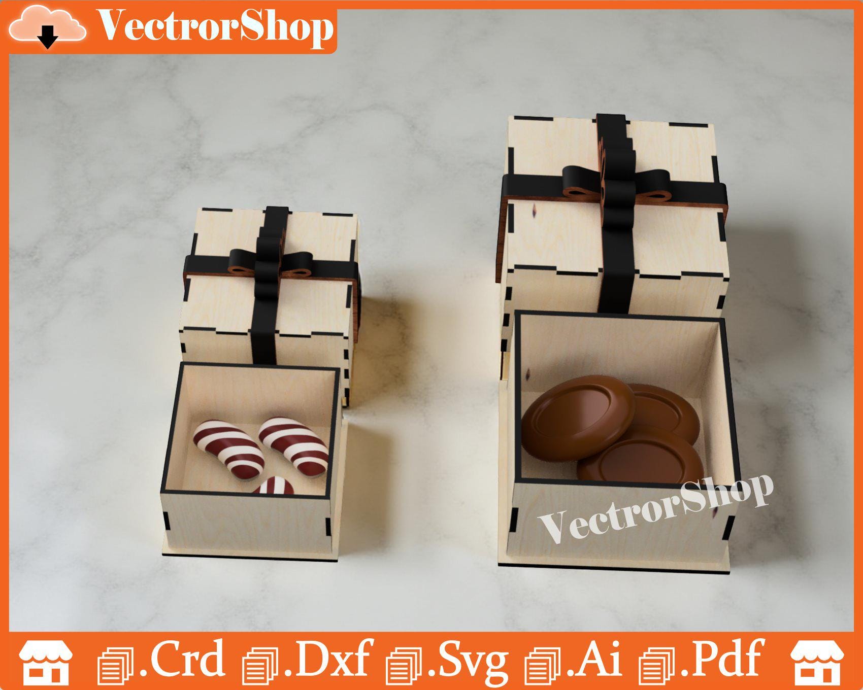 Laser Cut Gift Box Template, SVG DXF CRD Files (digital Download) - Etsy