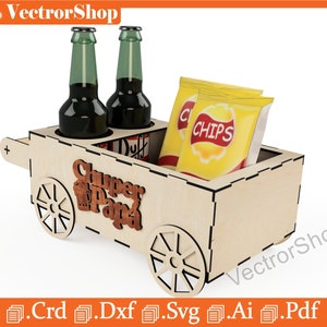 Chopper Cart for Dad, Original and Fun Gift, Laser Cut - pdf, svg, dxf - 3mm, Perfect to decorate your home or to give as a gift for father