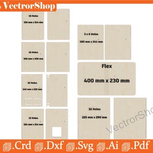 Notebook covers for laser cutting, various sizes for engraving designs / decorations for A5 notebook / files for laser cut, pdf, dxf, svg