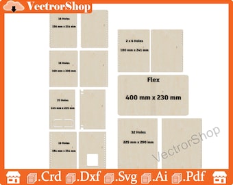 Laser Cut Notebook Cover Files, Engraving Designs (PDF, SVG, DXF)