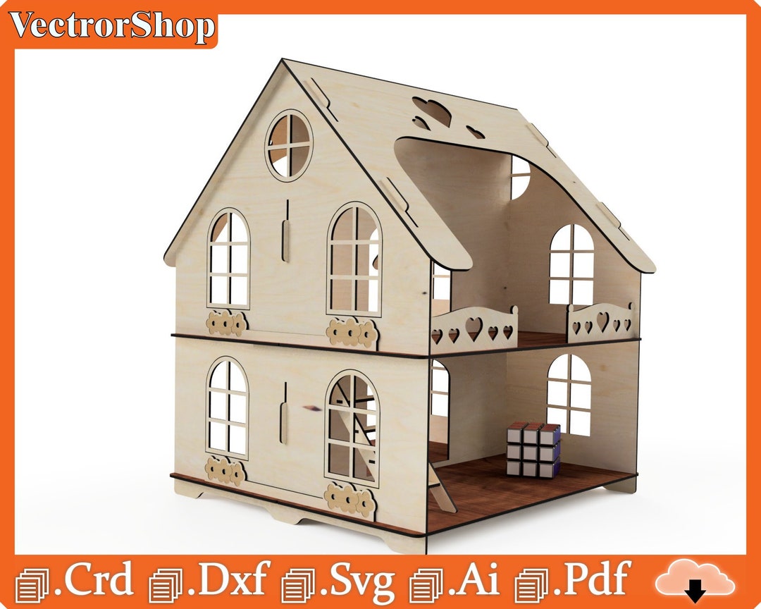 The Perfect Dollhouse With Laser Cut Vectors, Create Your Own