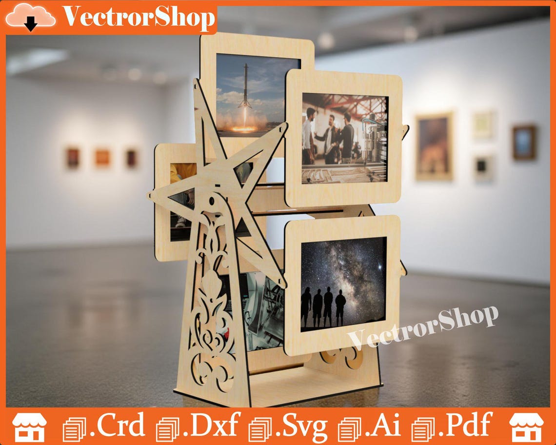 Carousel Photo Frames / Star Photo Frames / Home Decoration / Laser Cut ...
