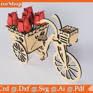 Decorative bicycle / CNC cutting plans / Party decoration / wedding decoration / party decoration for CNC laser cutting / laser cut files