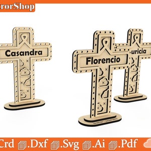 Cruces de corte láser, diseños únicos para honrar a tus seres queridos / Cruces personalizadas de corte láser / Cruces de corte cnc láser