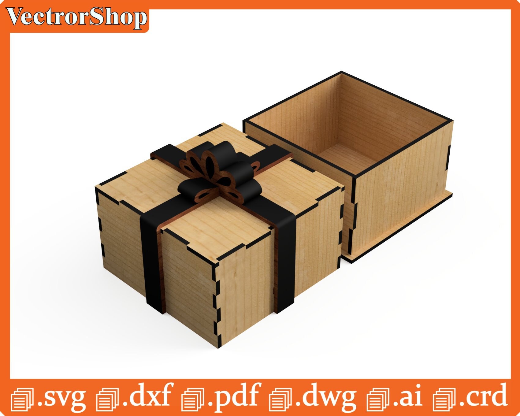 Laser Cut Gift Box Template, SVG DXF CRD Files (digital Download) - Etsy