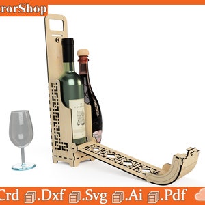 Sleep the experience with the laser cut wine box / Vector of CNC laser / box for wine / art CNC laser / single design / precise laser cut