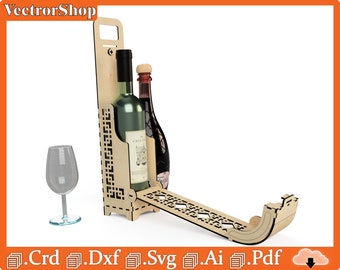 Sleep the experience with the laser cut wine box / Vector of CNC laser / box for wine / art CNC laser / single design / precise laser cut