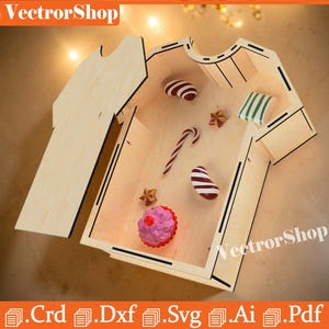 Father's Day T-Shirt Box Laser Cut File (SVG, DXF, PDF)