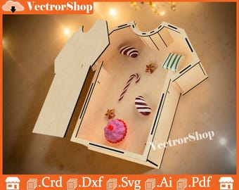 Father's T-shirt for laser cut, Glowforge files - Instant Download Vectors and Cutting Patterns dxf, ai, pdf, crd, svg for 3mm, Father day