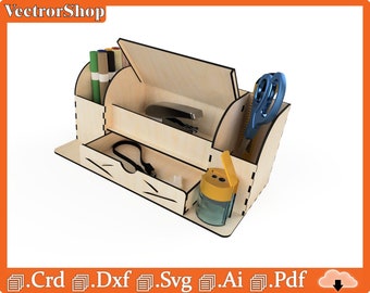 Desktop Organizer, Studentenmöbel, Office Organizer, Laserschneiden Desktop Organizer, Stifthalter