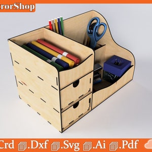 Table organizer for Student Desk / Warehouse / Vectors for Laser cut CNC / Office Articles / Storage and Support / Laser cut files / Cnc art