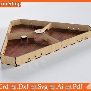 X3 board game for laser cut / set of 3 people / shuttle / vectors for laser cut / recreational triangle / Laser cut files / Digital art