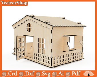 Laser cutting vectors for your dream house, Laser cutting vectors to create a dream home, Dollhouse for cnc cutting, Glowforge cnc files