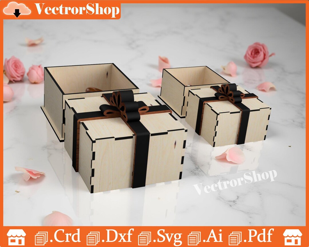 Laser Cut Gift Box Template, SVG DXF CRD Files (digital Download) - Etsy