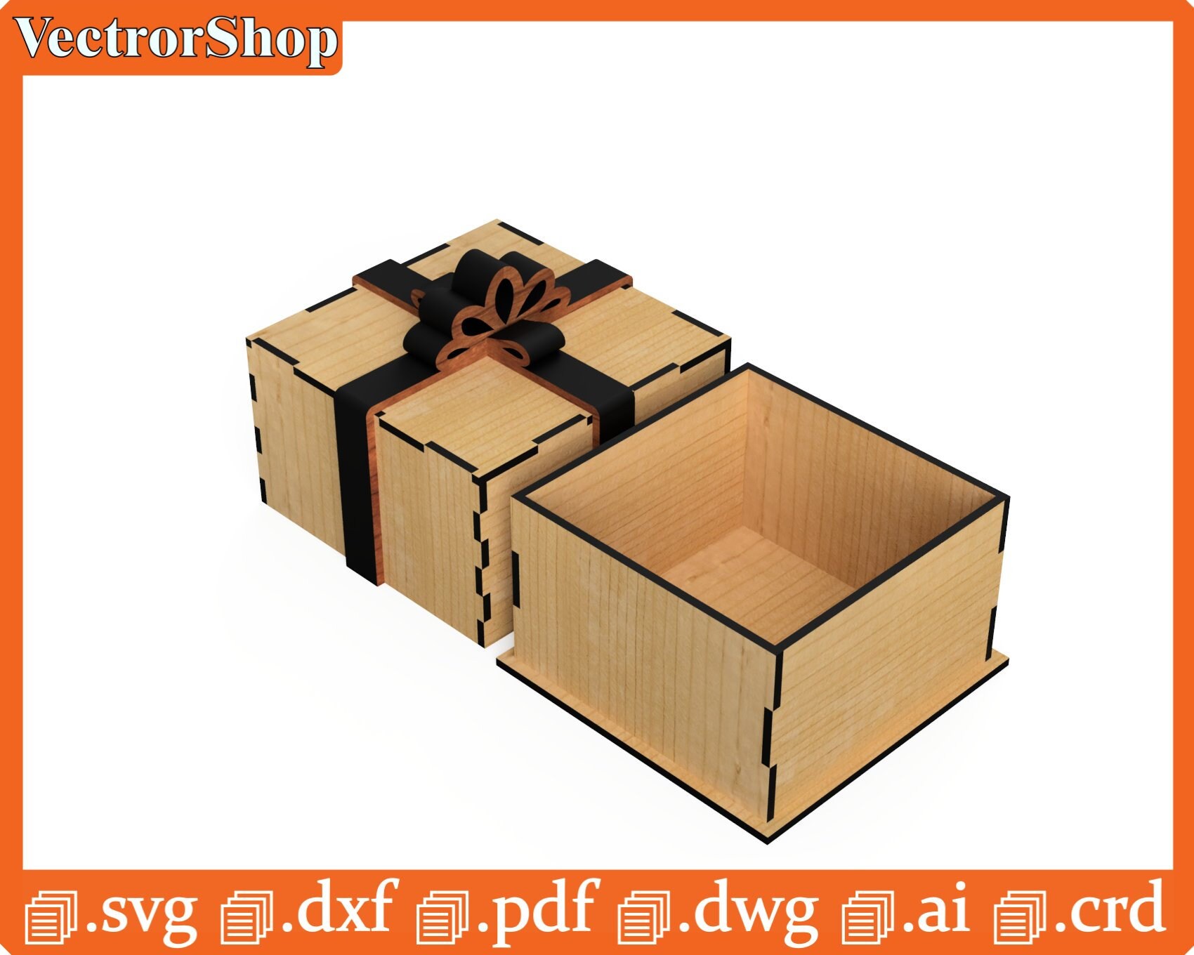 Laser Cut Gift Box Template, SVG DXF CRD Files (digital Download) - Etsy