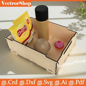 Stapelbarer Holzkorb SVG | CNC Aufbewahrungs-Organizer Vorlage (Digitaler Download)