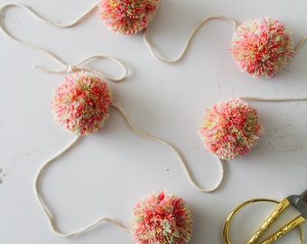 Confetti Garland / Pom Pom Garland - 5' wide