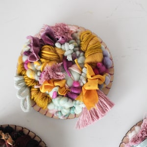 Woven Wall Hanging | Round Weaving / Fiber Art - &quot;Merry Go Round&quot;