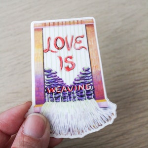 Weaving Sticker Die Cut Stickers Gel Jamlang Original Design for Mochablue : Fiber Love COLLECT THEM ALL image 4