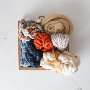 FIBER PACK 260: Handpicked Fiber Assortment for Weaving  - Ideal for Beginners! Premium Quality Wool, Cotton String, Art Yarn