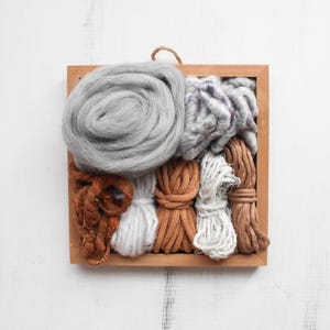 FIBER PACK 273: Handpicked Fiber Assortment for Weaving  - Ideal for Beginners! Premium Quality Wool, Cotton String, Art Yarn