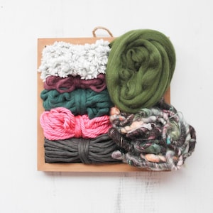 FIBER PACK 271: Handpicked Fiber Assortment for Weaving  - Ideal for Beginners! Premium Quality Wool, Cotton String, Art Yarn