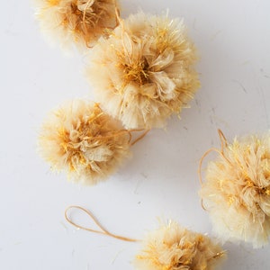 Tinsel Tulle Pom Pom Ornaments Christmas Holiday Decor YOU CHOOSE image 9