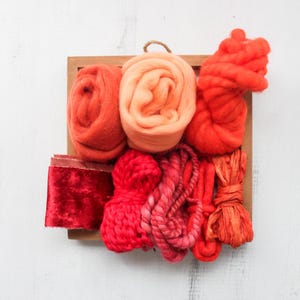 FIBER PACK 276: Handpicked Fiber Assortment for Weaving  - Ideal for Beginners! Premium Quality Wool, Cotton String, Art Yarn
