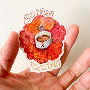 Weaving Sticker Die Cut Stickers Gel Jamlang Original Design for Mochablue : Fiber Love COLLECT THEM ALL Coffee & Yarn