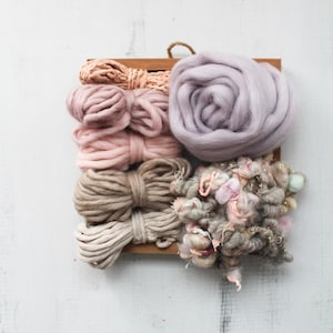 FIBER PACK 270: Handpicked Fiber Assortment for Weaving  - Ideal for Beginners! Premium Quality Wool, Cotton String, Art Yarn