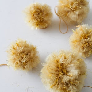 Tinsel Tulle Pom Pom Ornaments Christmas Holiday Decor YOU CHOOSE image 6