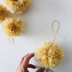 Tinsel Tulle Pom Pom Ornaments Christmas Holiday Decor YOU CHOOSE image 7