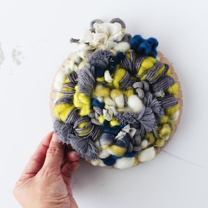 Woven Wall Hanging | Round Weaving / Fiber Art - &quot;Around the World&quot;