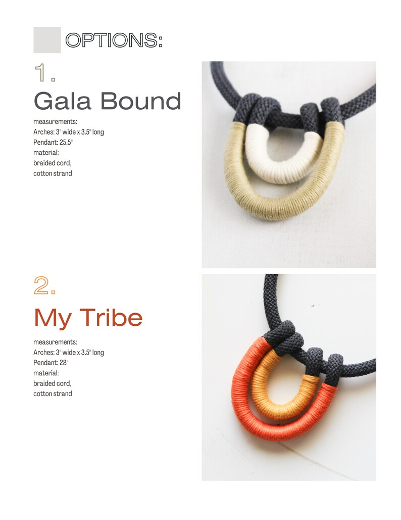 Statement Necklace / Wrapped Rope Fiber Necklace / Minimalist - Etsy