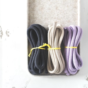 BRAIDED RECYCLED 9mm Cotton CORD - Various Colors - in 10ft lengths