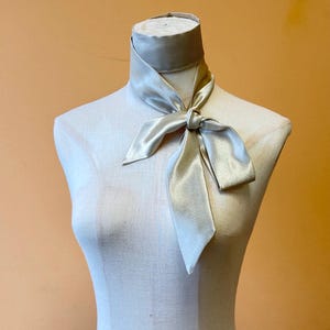 Elegant skinny silk scarf, perfect for hair bows, hair ties, narrow accents, or as a bridesmaid accessory. Versatile and timelessly chic.