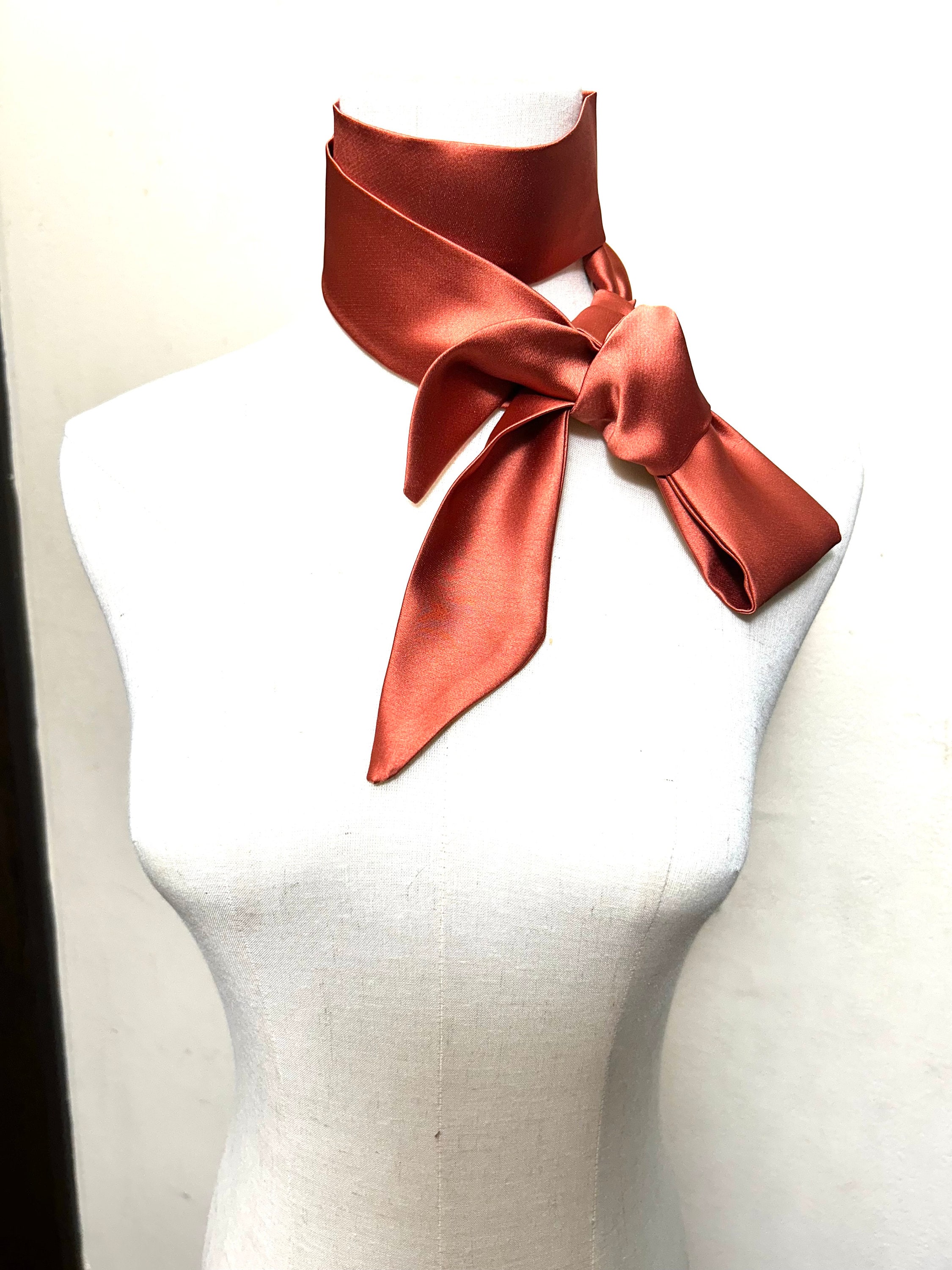Orange Silk Scarf Elegant and Versatile in Vibrant Tangerine