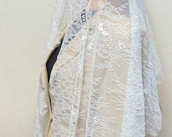 White Chapel mantilla vintage inspired French lace